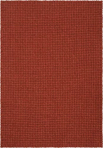 myfelt Lora Filzkugelteppich — 120x170cm, rechteckig — Rot von myfelt