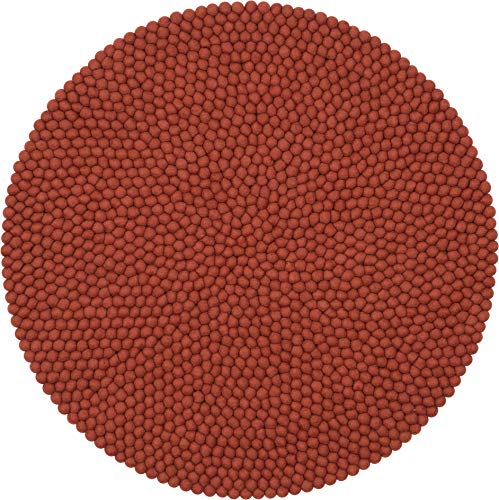 myfelt Lora Filzkugelteppich — Ø 50 cm, ideal für Schlaf-, Wohn-, Kinderzimmer, Flur & Bad von myfelt