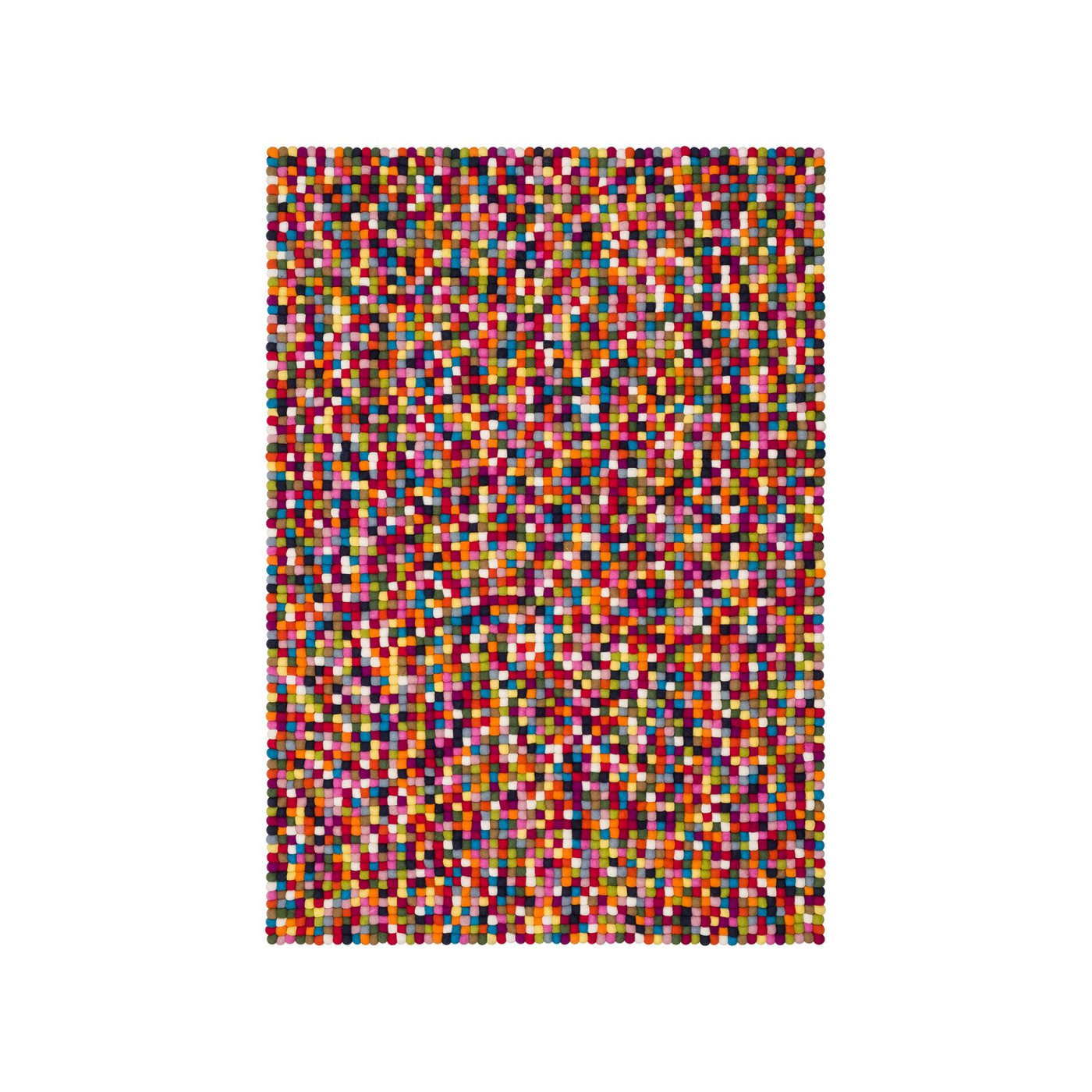 myfelt - Lotte Filzkugelteppich rechteckig - multicolor/70x100 cm von myfelt