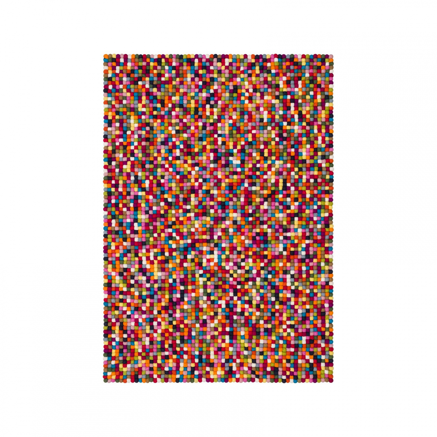 myfelt - Lotte Filzkugelteppich rechteckig - multicolor/90x130 cm von myfelt