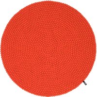 myfelt - Mats Filzkugelteppich, Ø 180 cm, rot von myfelt