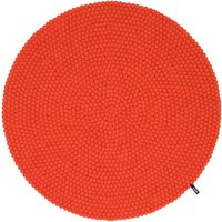 myfelt - Mats Filzkugelteppich, Ø 90 cm, rot von myfelt