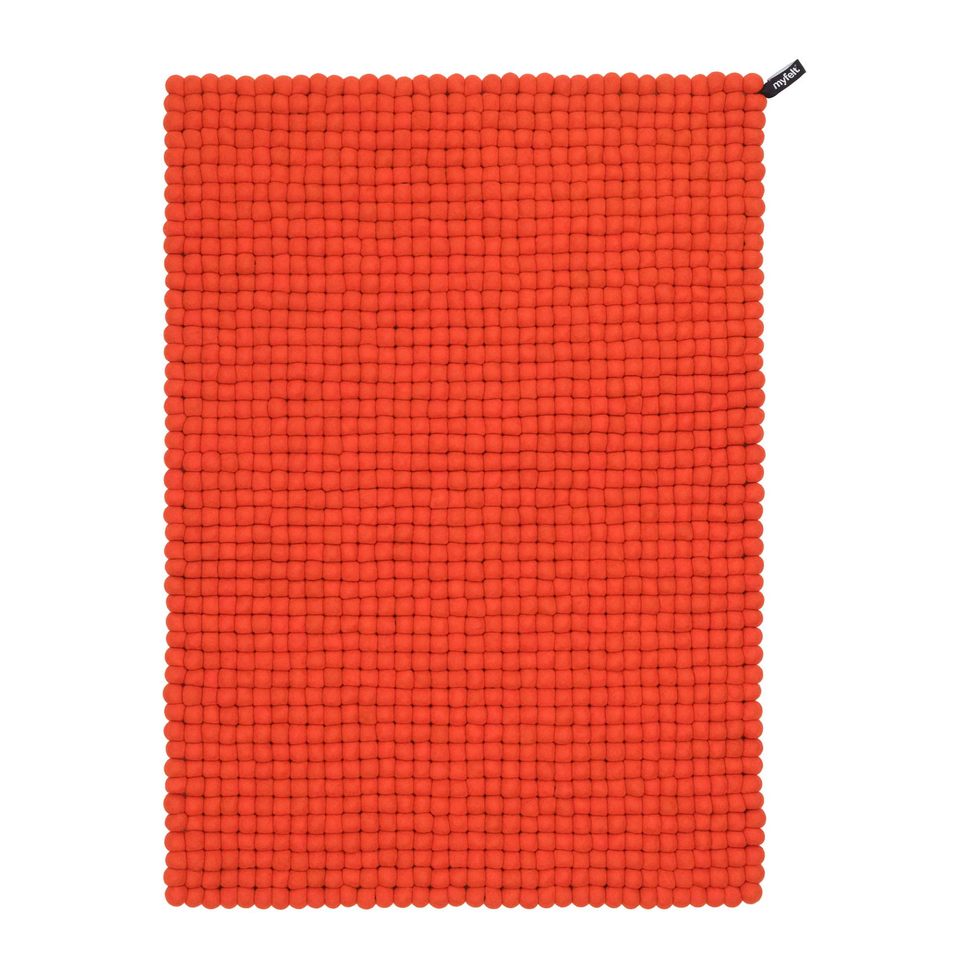 myfelt - Mats Filzkugelteppich rechteckig - rot/LxBxH 280x260x2cm von myfelt