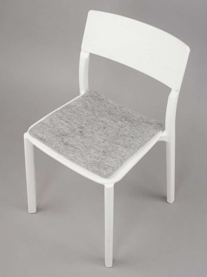 myfelt Stuhlkissen Filz Sitzauflage quadratisch - 36 x 36 cm, 100% reiner Schurwolle, quadratisch, schmutzabweisend von myfelt