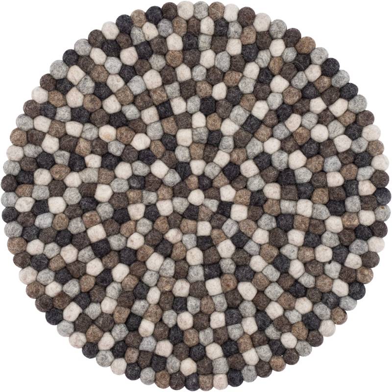 myfelt Stuhlkissen Filzkugel Sitzauflage ⌀ 36 cm, rund, schmutzabweisend, 100% reine Schurwolle von myfelt