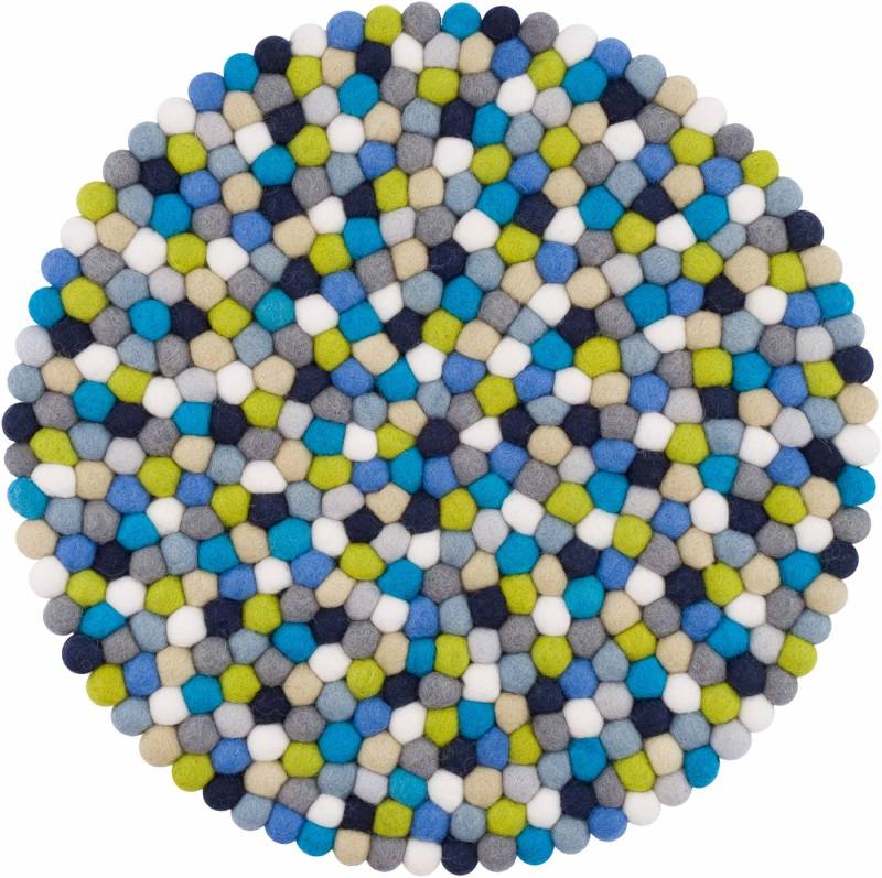 myfelt Stuhlkissen Filzkugel Sitzauflage ⌀ 36 cm, rund, schmutzabweisend, 100% reine Schurwolle von myfelt