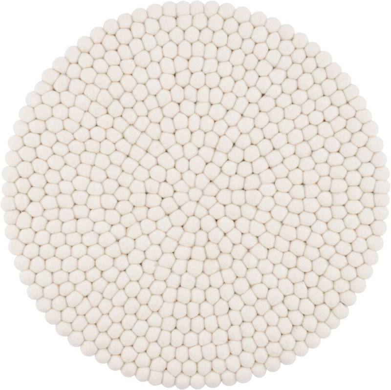 myfelt Stuhlkissen Filzkugel Sitzauflage ⌀ 36 cm, rund, schmutzabweisend, 100% reine Schurwolle von myfelt