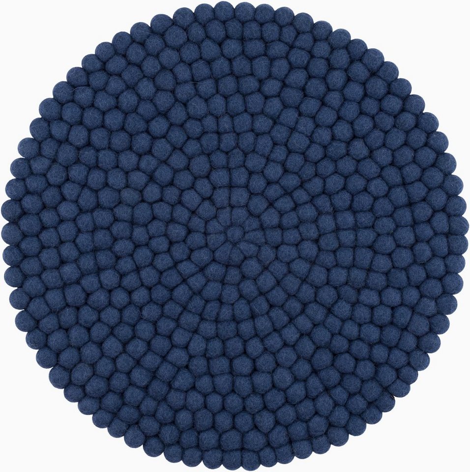 myfelt Stuhlkissen Filzkugel Sitzauflage ⌀ 36 cm, 100% reiner Schurwolle, rund, schmutzabweisend von myfelt