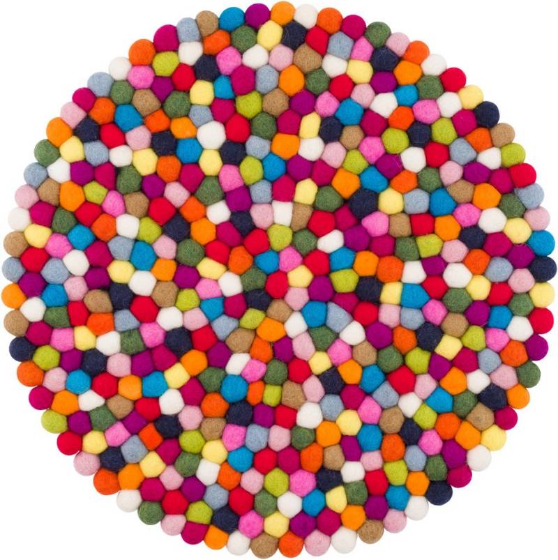 myfelt Stuhlkissen Filzkugel Sitzauflage ⌀ 36 cm, rund, schmutzabweisend, 100% reine Schurwolle von myfelt