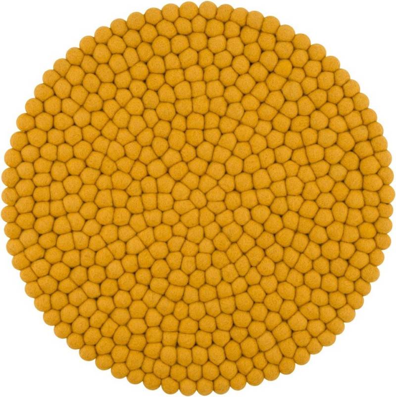 myfelt Stuhlkissen Filzkugel Sitzauflage ⌀ 36 cm, rund, schmutzabweisend, 100% reine Schurwolle von myfelt
