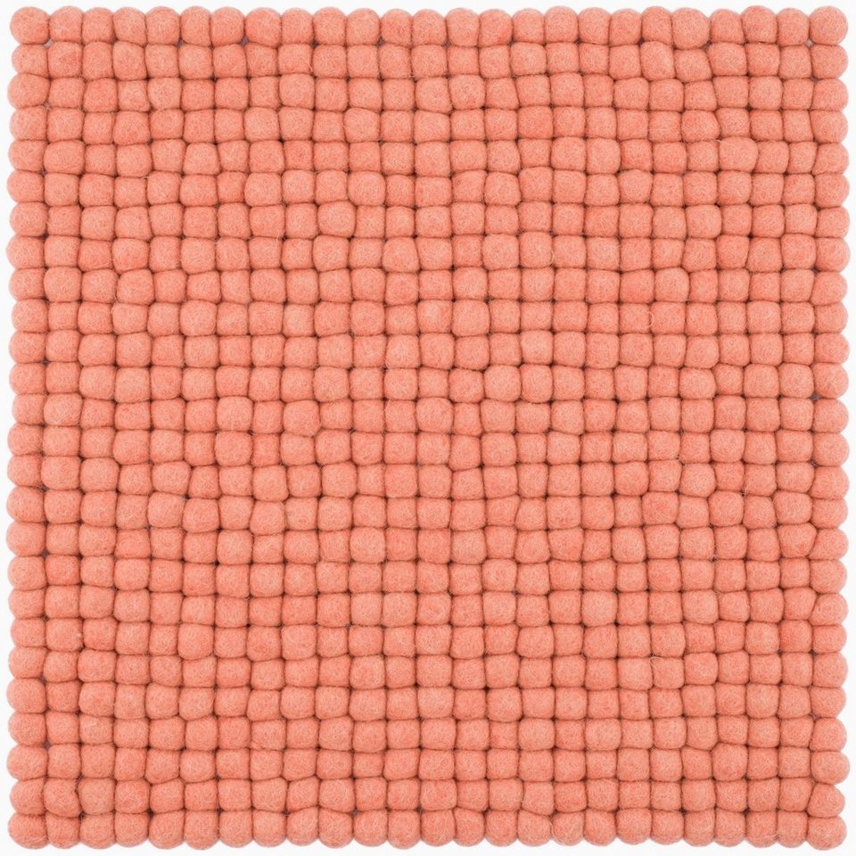 myfelt Stuhlkissen Filzkugel Sitzauflage eckig - 36 x 36 cm, 100% reiner Schurwolle, quadratisch, schmutzabweisend von myfelt