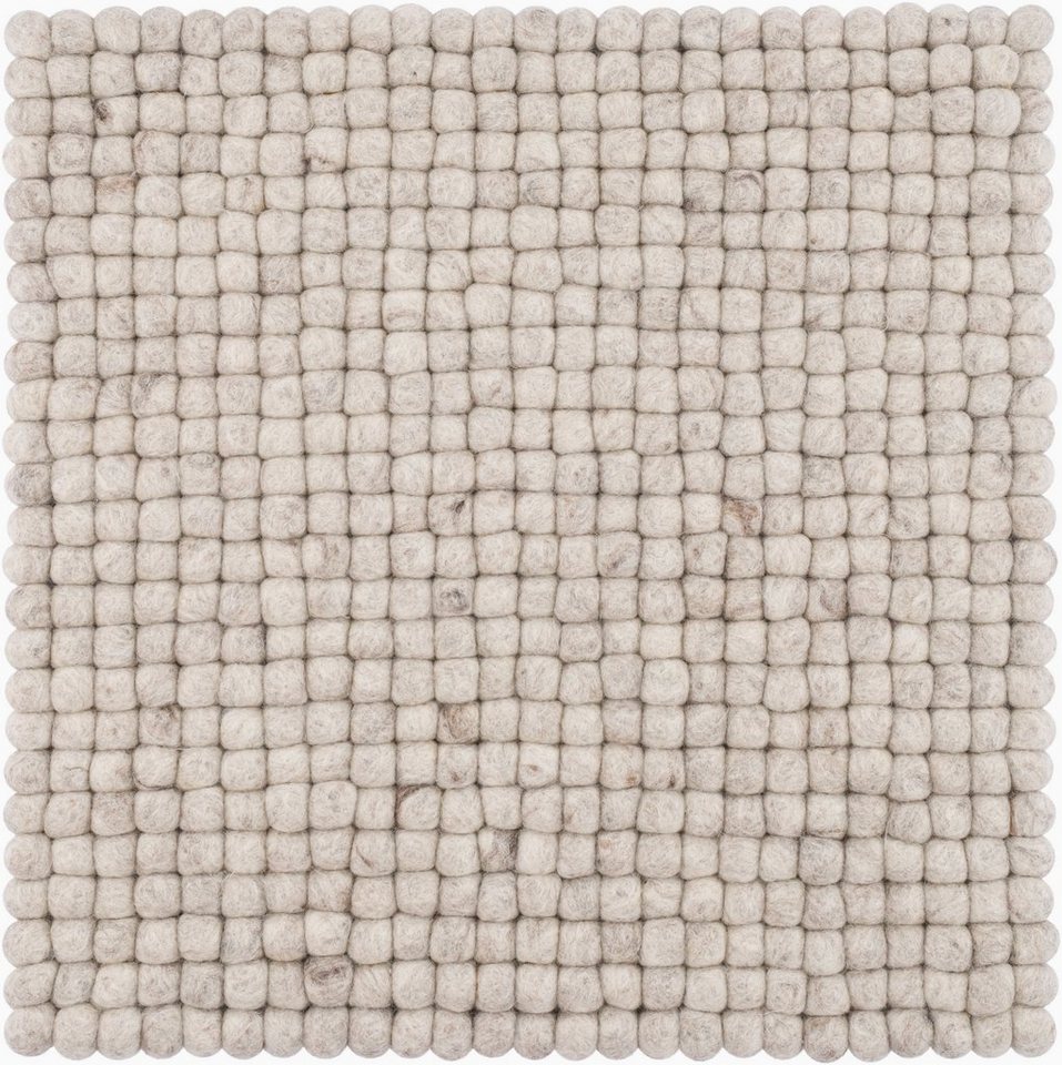 myfelt Stuhlkissen Filzkugel Sitzauflage eckig - 36 x 36 cm, 100% reiner Schurwolle, quadratisch, schmutzabweisend von myfelt