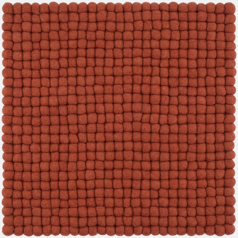 myfelt Stuhlkissen Filzkugel Sitzauflage eckig - 36 x 36 cm, 100% reiner Schurwolle, quadratisch, schmutzabweisend von myfelt