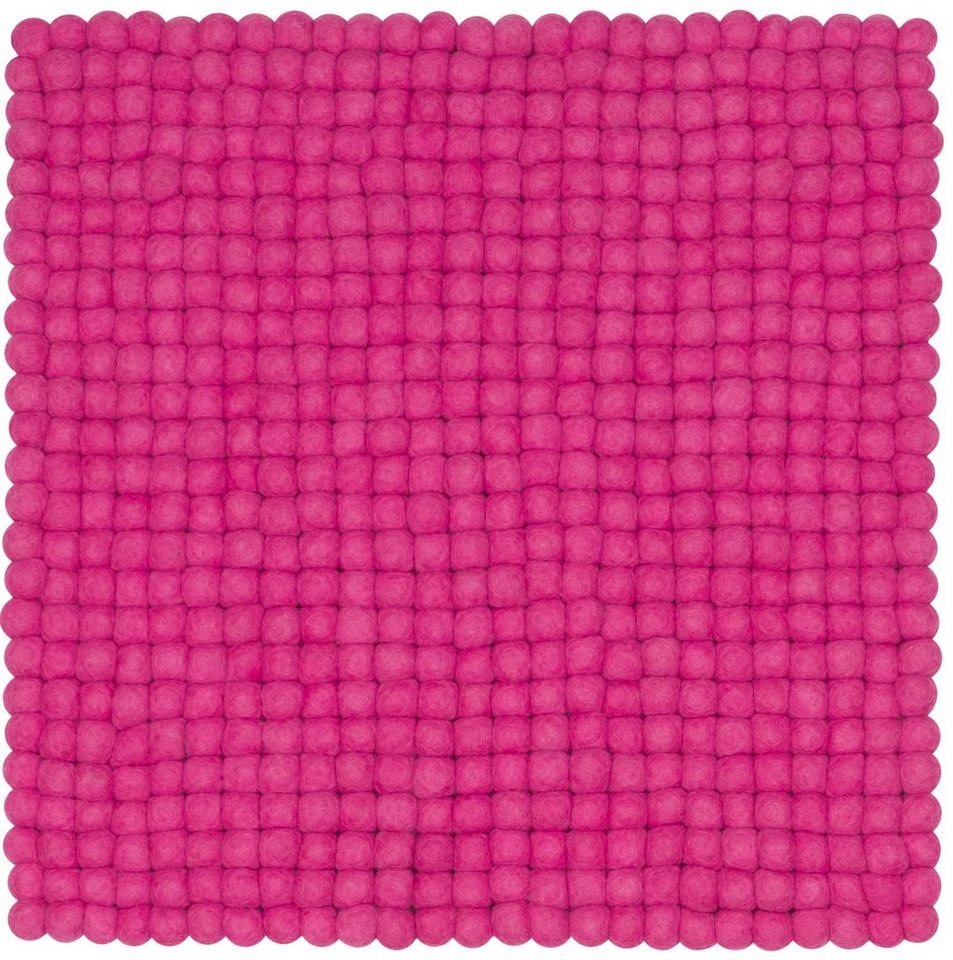 myfelt Stuhlkissen Filzkugel Sitzauflage eckig - 36 x 36 cm, 100% reiner Schurwolle, quadratisch, schmutzabweisend von myfelt