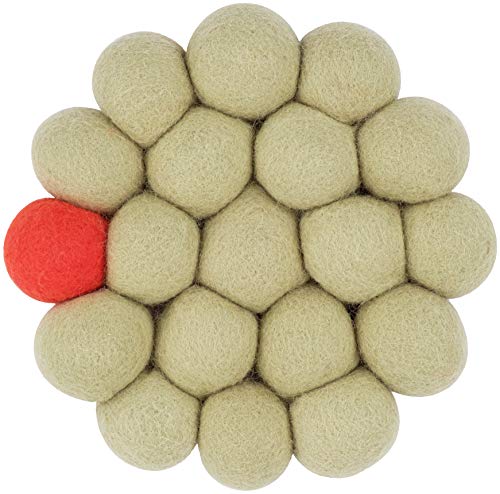 myfelt Topfuntersetzer Big One - Lutz - Grünbeige, Ø 20 cm von myfelt