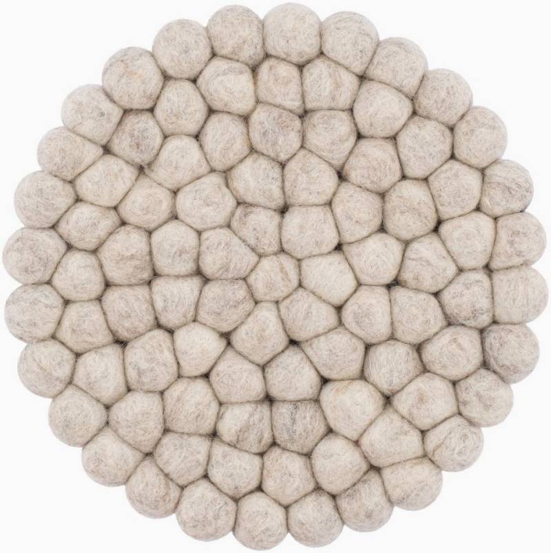 myfelt Topfuntersetzer Filzkugel Topfuntersetzer ⌀ 20 cm, Zubehör für Pfannen, Töpfe, Küchentisch, Auflaufformen, 100 % reiner Schurwolle, hitzebeständig von myfelt