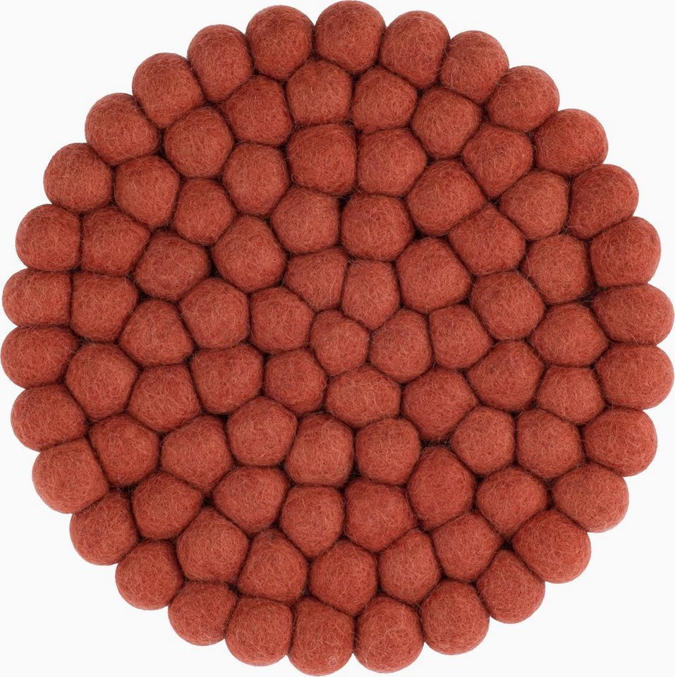 myfelt Topfuntersetzer Filzkugel Topfuntersetzer ⌀ 20 cm, Zubehör für Pfannen, Töpfe, Küchentisch, Auflaufformen, 100 % reiner Schurwolle, hitzebeständig von myfelt