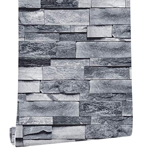 myforHD Selbstklebend Tapete Wandpapier Ziegel Selbstklebende Wandaufkleber 44cmX600cm Vintage Backstein Stein tapeten Wasserdicht für Küche Schlafzimmer Wohnzimmer Wand von myforHD