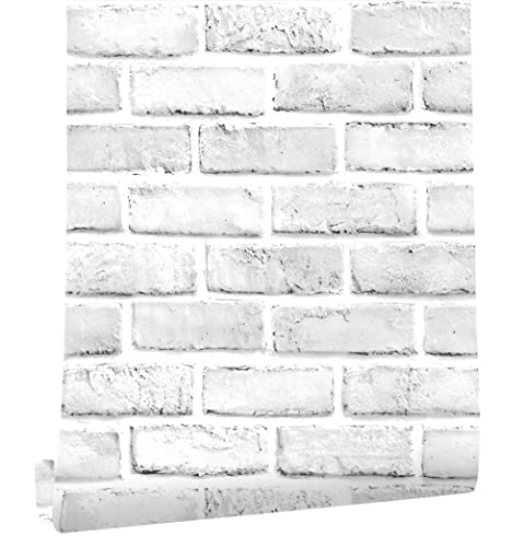 myforHD Selbstklebend Tapete Wandpapier Ziegel Selbstklebende Wandaufkleber 44cmX1000cm Vintage Backstein Stein tapeten Wasserdicht für Küche Schlafzimmer Wohnzimmer Wand von myforHD