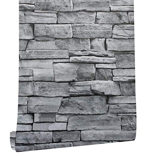 myforHD Selbstklebend Tapete Wandpapier Ziegel Selbstklebende Wandaufkleber 44cmX1000cm Vintage Backstein Stein tapeten Wasserdicht für Küche Schlafzimmer Wohnzimmer Wand von myforHD