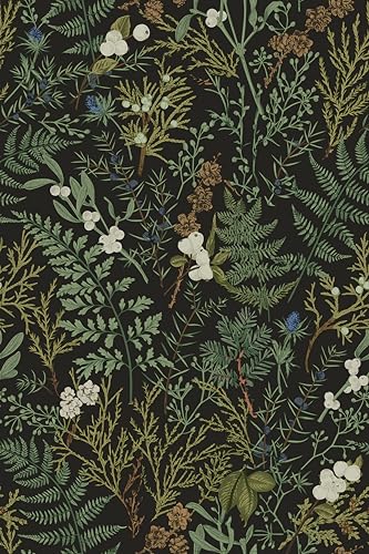 myforHD Tapete Selbstklebende Fototapete Wandpapier Blume Folie Dekorfolie Möbelfolie Klebefolie Pflanzen Laub Blumen Design 44cmX1000cm Vintage Wanddeko Wandtapete Wohnzimmer Schlafzimmer von myforHD