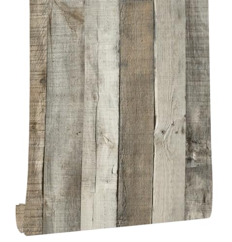 myforHD Selbstklebend Tapete Holzoptik Wandpapier Holz Selbstklebende Wandaufkleber Vintage Holz tapeten Dekorative Aufkleber für Möbel Wandtür Wasserdicht von myforHD