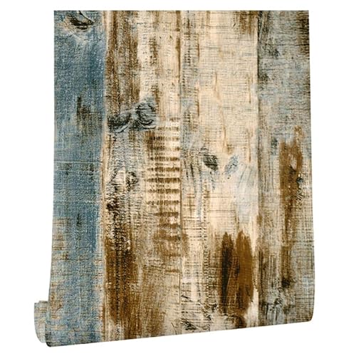 myforHD Selbstklebend Tapete Holzoptik Wandpapier Holz Selbstklebende Wandaufkleber Vintage Holz tapeten Dekorative Aufkleber für Möbel Wandtür Wasserdicht von myforHD