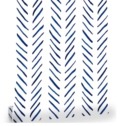 myforHD Selbstklebend Tapete Möbelaufkleber Moderner Verdickt Wandpapier 44cmX1000cm Streifen Tapete wasserdichte Selbstklebende Vinyl Film Schublade und Regal Liner Stick Papier von myforHD
