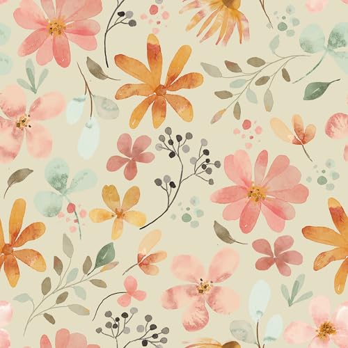 myforHD Selbstklebend Tapete Wandpapier Blume Blatt Selbstklebende Folie 44cmX1000cm Dekorfolie Möbelfolie Klebefolie PVC Vinyl Wandaufkleber von myforHD