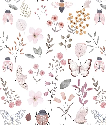 myforHD Selbstklebend Tapete Wandpapier Blume Blatt Selbstklebende Folie 44cmX1000cm Dekorfolie Möbelfolie Klebefolie PVC Vinyl Wandaufkleber von myforHD