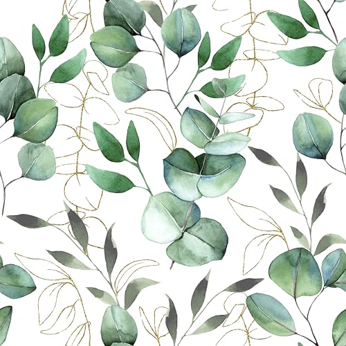 myforHD Selbstklebend Tapete Wandpapier Blume Blatt Selbstklebende Folie 44cmX300cm Dekorfolie Möbelfolie Klebefolie PVC Vinyl Wandaufkleber von myforHD