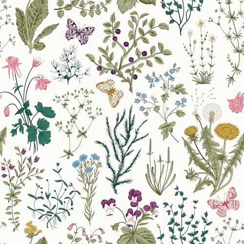 myforHD Selbstklebend Tapete Wandpapier Blume Blatt Selbstklebende Folie 44cmX300cm Dekorfolie Möbelfolie Klebefolie PVC Vinyl Wandaufkleber von myforHD