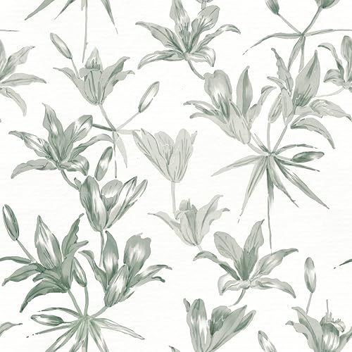 myforHD Selbstklebend Tapete Wandpapier Blume Blatt Selbstklebende Folie 44cmX300cm Dekorfolie Möbelfolie Klebefolie PVC Vinyl Wandaufkleber von myforHD