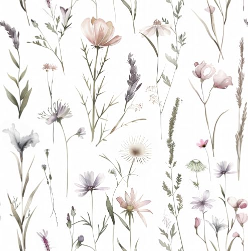myforHD Selbstklebend Tapete Wandpapier Blume Blatt Selbstklebende Folie 44cmX600cm Dekorfolie Möbelfolie Klebefolie PVC Vinyl Wandaufkleber von myforHD