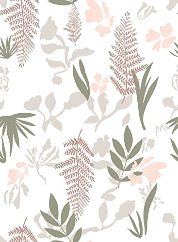 myforHD Tapete Selbstklebende Fototapete Wandpapier Blume Folie Dekorfolie Möbelfolie Klebefolie Pflanzen Laub Blumen Design 44cmX1000cm Vintage Wanddeko Wandtapete Wohnzimmer Schlafzimmer von myforHD