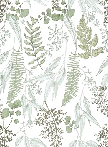 myforHD Tapete Selbstklebende Fototapete Wandpapier Blume Folie Dekorfolie Möbelfolie Klebefolie Pflanzen Laub Blumen Design 44cmX300cm Vintage Wanddeko Wandtapete Wohnzimmer Schlafzimmer von myforHD