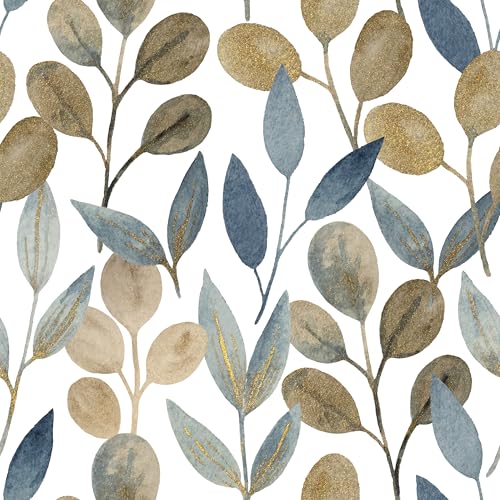 myforHD Selbstklebend Tapete Wandpapier Blume Blatt Selbstklebende Folie 44cmX300cm Dekorfolie Möbelfolie Klebefolie PVC Vinyl Wandaufkleber von myforHD