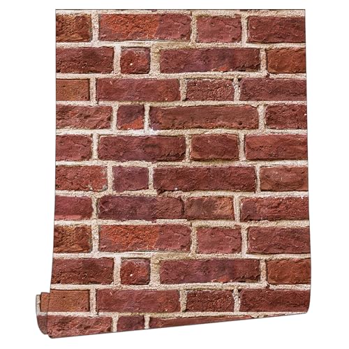 myforHD Selbstklebend Tapete Wandpapier Ziegel Selbstklebende Wandaufkleber 44cmX300cm Vintage Backstein Stein tapeten Wasserdicht für Küche Schlafzimmer Wohnzimmer Wand von myforHD