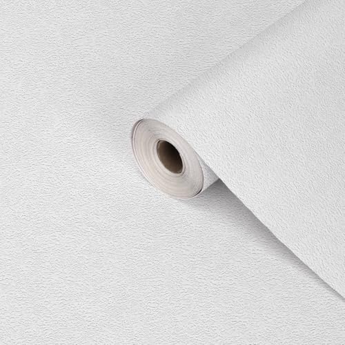 myforHD Selbstklebend Tapete Weißer Möbelaufkleber 40cmX600cm Verdickt Wandpapier Texturierte Tapete von myforHD