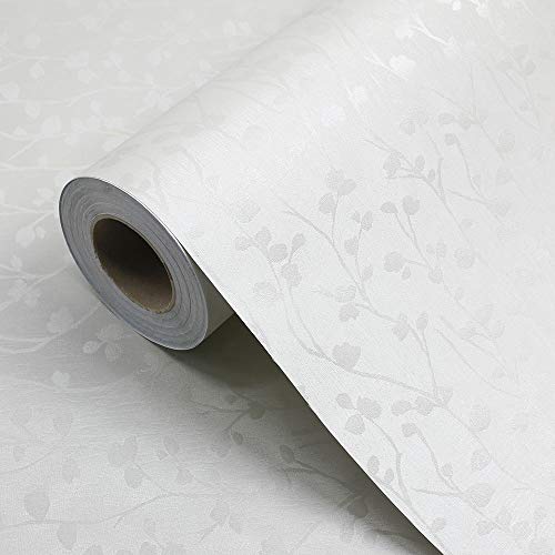 myforHD Selbstklebend Tapete Weißer Möbelaufkleber 40cmX300cmVerdickt Wandpapier Texturierte Tapete von myforHD