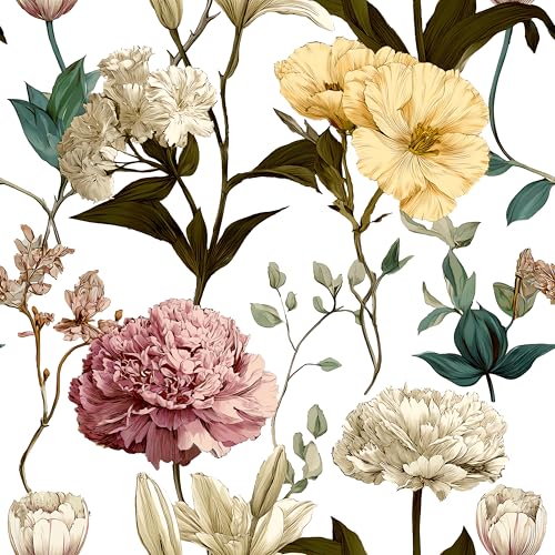 myforHD Tapete Selbstklebende Fototapete Wandpapier Blume Folie Dekorfolie Möbelfolie Klebefolie Pflanzen Laub Blumen Design 44cmX1000cm Vintage Wanddeko Wandtapete Wohnzimmer Schlafzimmer myforHD Tapete Selbstklebende Fototapete Wandpapier Blume Folie Dekorfolie Möbelfolie Klebefolie Pflanzen Laub Blumen Design 44cmX1000cm Vintage Wanddeko Wandtapete Wohnzimmer Schlafzimmer von myforHD