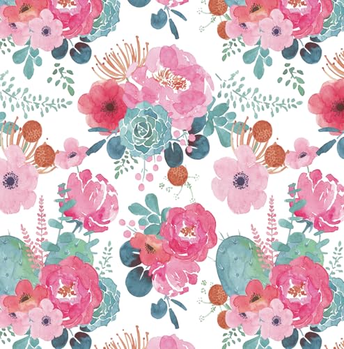 myforHD Tapete Selbstklebende Fototapete Wandpapier Blume Folie Dekorfolie Möbelfolie Klebefolie Pflanzen Laub Blumen Design 44cmX600cm Vintage Wanddeko Wandtapete Wohnzimmer Schlafzimmer von myforHD