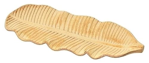 mygoodtime Deko Tablett Holz Schale Teller Blatt Natur von mygoodtime