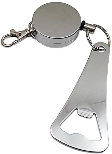 Praktischer Rollmatik/Schlüsselkette mit Flaschenöffner aus Metall in Silber Praktischer Rollmatik/Schlüsselkette mit Flaschenöffner aus Metall in Silber von myledershop