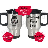 Personalisierte Alaskan Malamute Mama Papa Geschenke, Reisebecher, Mally Hund Frauen Männer Geschenk von mylovelypuppy