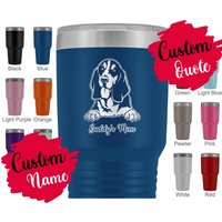 Personalisierte Basset Hound Dog Mama Und Dad Becher, Frauen Männer Weihnachtsgeschenke, Hush Puppy Mommy Daddy Besitzer Geschenk von mylovelypuppy