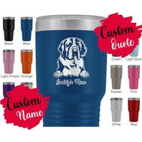 Personalisierte Bernhardiner Mama Papa Becher, Chien St. Hubert Frauen Männer Geschenke, Daddy Weihnachtsgeschenk, Sleuth Hound von mylovelypuppy