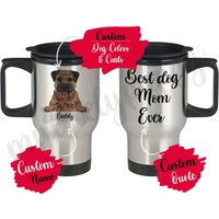 Personalisierte Border Terrier Hund Mama Papa Reisebecher, Frauen Männer Weihnachtsgeschenke, Reisebecher Geschenk von mylovelypuppy