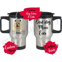 Personalisierte Cairn Terrier Mom Dad Geschenk, Besitzer Männer Reisebecher, Toto Dog Frauen Weihnachtsgeschenke, Reisebecher von mylovelypuppy