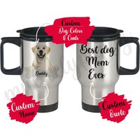 Personalisierte Labrador Mama Und Papa Geschenke, Retriever Besitzer Reisetasse, Weihnachtsfrauen Geschenk, Lab von mylovelypuppy